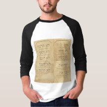 Ten Commandments Men's Basic 3/4 Sleeve Raglan T