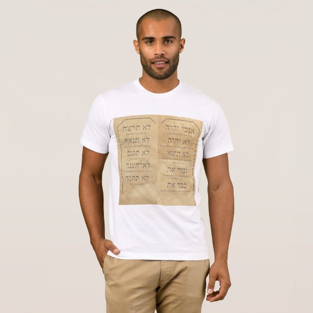 Ten Commandments Men's Basic Bella Canvas T T-Shirt (Front Full)