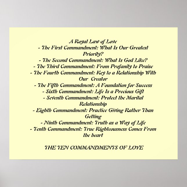TEN COMMANDMENTS OF LOVE...poster Poster (Front)