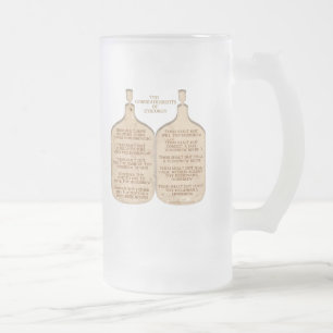 Ten Commandments of Zymurgy Frosted Glass Beer Mug