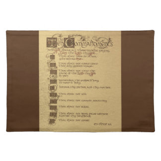 ten commandments placemat