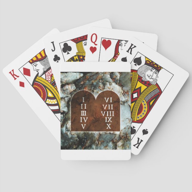 Ten Commandments Poker Cards (Back)