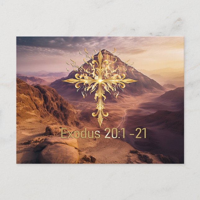 Ten Commandments Postcard (Front)