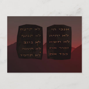 Ten Commandments Postcard