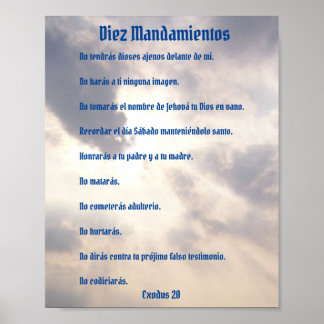Ten Commandments - Poster Clouds