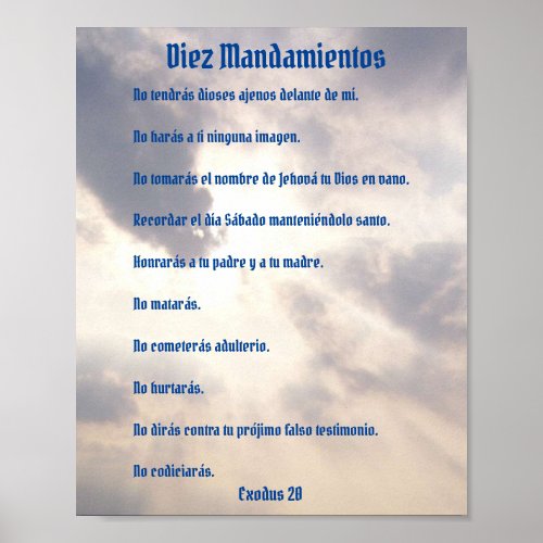 Ten Commandments _ Poster Clouds