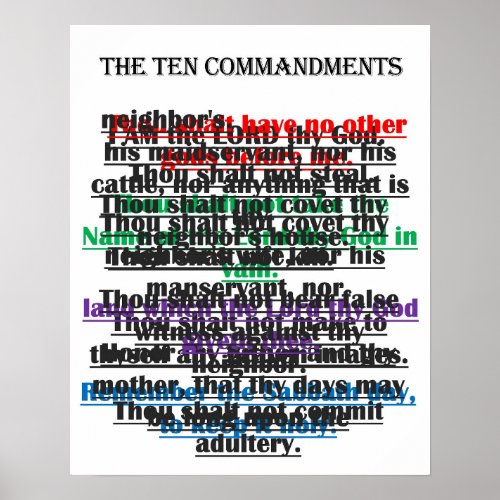 Ten Commandments Simultaneously Poster