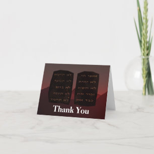 Ten Commandments Thank You Card