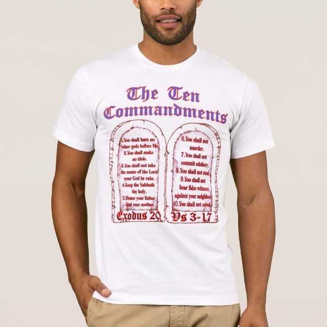 Ten Commandments Unisex Custom Graphics T-shirt (Front)