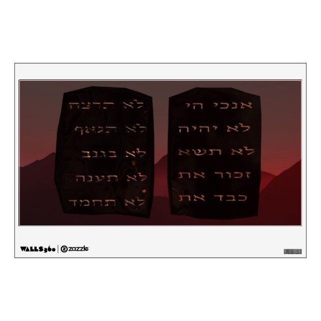 Ten Commandments Wall Sticker (Front)