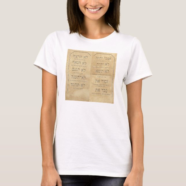 Ten Commandments Women's Bella+Canvas Flowy Circle T-Shirt (Front)
