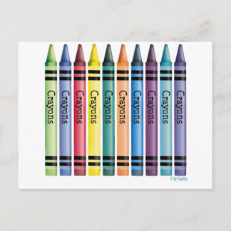 Ten Crayons Postcard