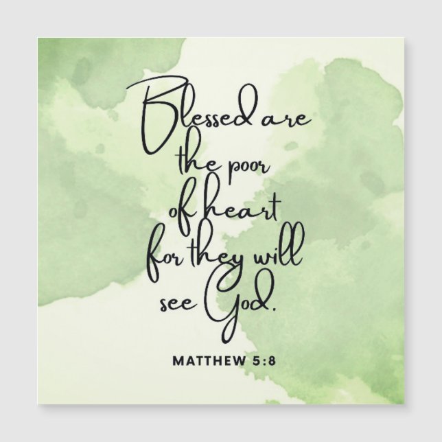 Ten Day Beatitudes Scripture Verse 5:8 Magnet (Front)