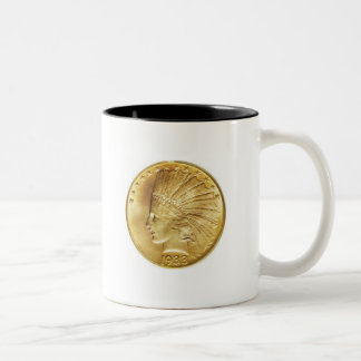 Ten Dollar Gold Indian Two-Tone Coffee Mug