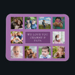 Ten Family Photo Collage Custom Magnet<br><div class="desc">Add 10 of your favorite photos to this lavender fun photo collage magnet.  These make great gifts.</div>