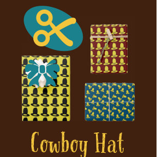 Ten Gallon Cowboy Hats Wrapping Paper Sheets