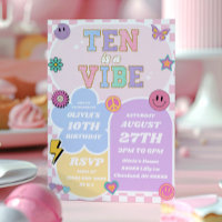 Ten Is A Vibe Preppy Patch 10th Birthday Party