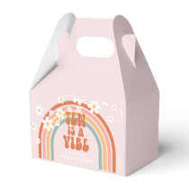 Ten is a Vibe Retro rainbow 10th birthday Favor Boxes