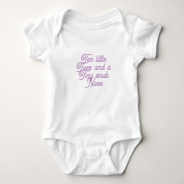 Ten Little Toes Baby Bodysuit (Front)