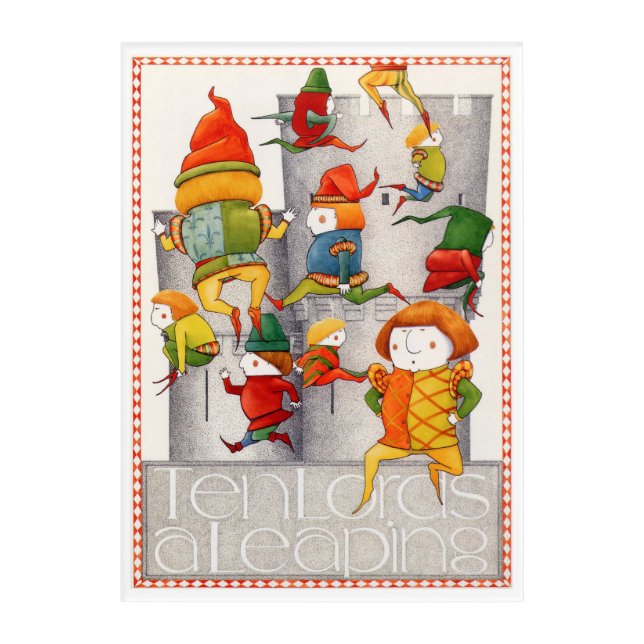 TEN LORDS A LEAPING 10x14 Acrylic Wall Art  (Front)
