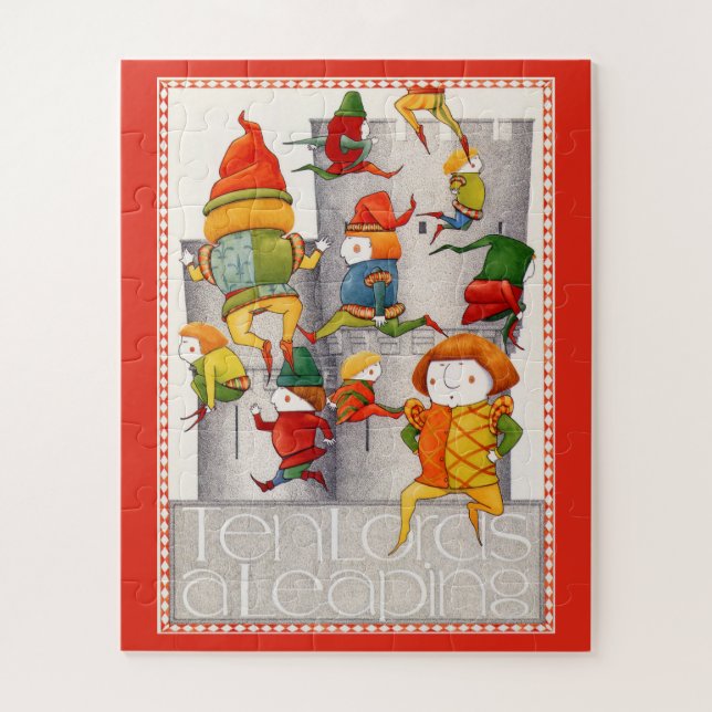 TEN LORDS A LEAPING 16x20 Big Pieces Puzzle  (Vertical)