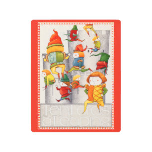 TEN LORDS A LEAPING 8x10 Metal Wall Art - Red