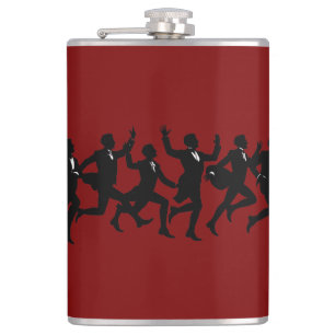 Ten Lords A Leaping Cut-Out Stencil-Style 5 Flask