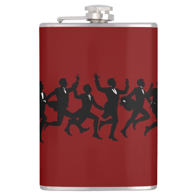 Ten Lords A Leaping Cut-Out Stencil-Style 5 Flask (Front)