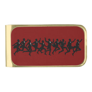 Ten Lords A Leaping Cut-Out Stencil-Style 5 Gold Finish Money Clip