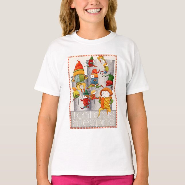 TEN LORDS A LEAPING Girls' T-shirt (Front)