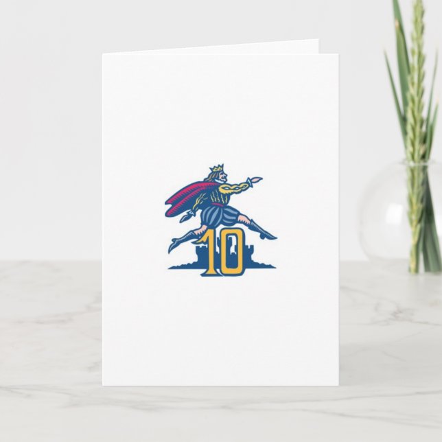 Ten Lords a-Leaping Holiday Card (Front)