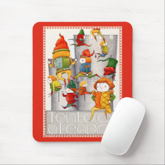 TEN LORDS A LEAPING Mousepad - Red