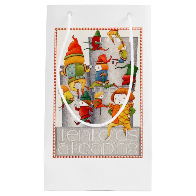 TEN LORDS A LEAPING Small Gift Bag (Front)