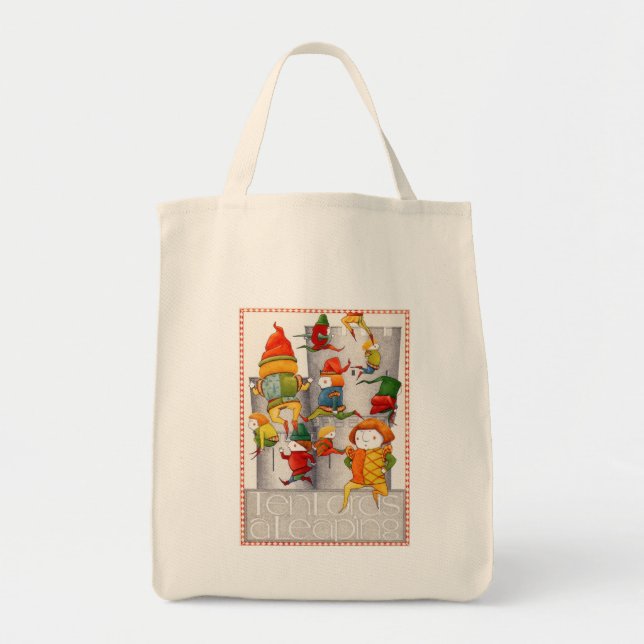TEN LORDS A LEAPING Tote Bag (Front)