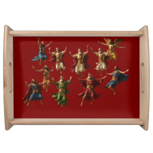 Ten Lords Leaping The Ten Commandments Vector  Serving Tray