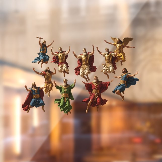 Ten Lords Leaping The Ten Commandments Vector  Window Cling (Sheet 2)