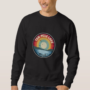 Ten Mile Lake Minnesota Colorful Scene Sweatshirt
