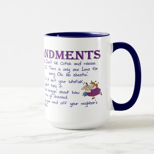 Ten Minnesota Commandments Mug (Right)