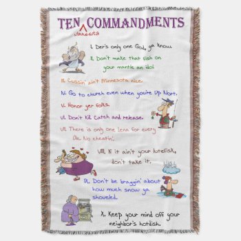 Ten Minnesota Commandments Throw Blanket by wildfoto at Zazzle