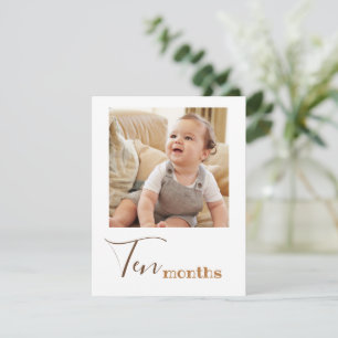 Ten Month Photo First Birthday Banner Card