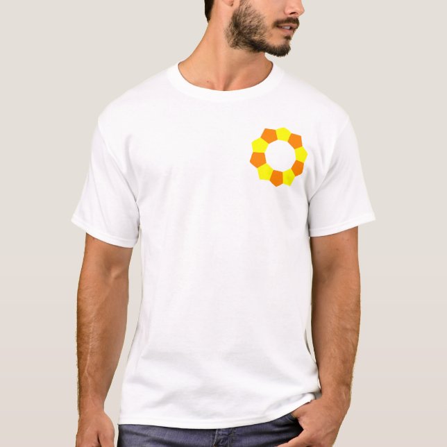 Ten Pentagons on Pocket - OY T-Shirt (Front)