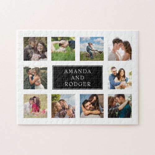 Ten Photo Collage Wedding Day Jigsaw Puzzle