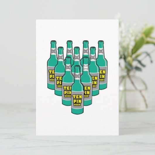 ten pin beer bowling humor (Standing Front)