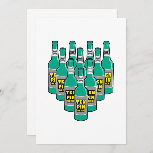 ten pin beer bowling humor (Front/Back)