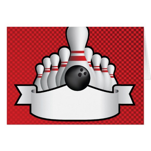 ten pin bolwing background design with scroll cards (Front Horizontal)