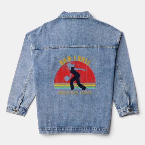 Ten Pin Bowlers How I Roll 1950 Blue Outfit Woman  Denim Jacket