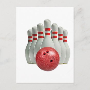 "ten Pin Bowling 1" Design Gifts And Products Postcard by yackerscreations at Zazzle