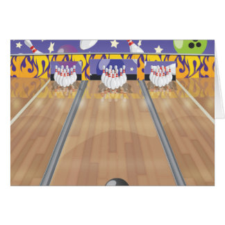 Ten Pin Bowling Alley Cards