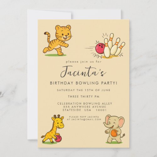 Ten Pin Bowling Birthday Party Custom