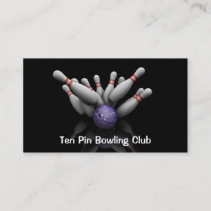 Ten Pin Bowling Business Card